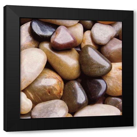 River Rocks Black Modern Wood Framed Art Print by Maihara/Watt, Jeff/Boyce