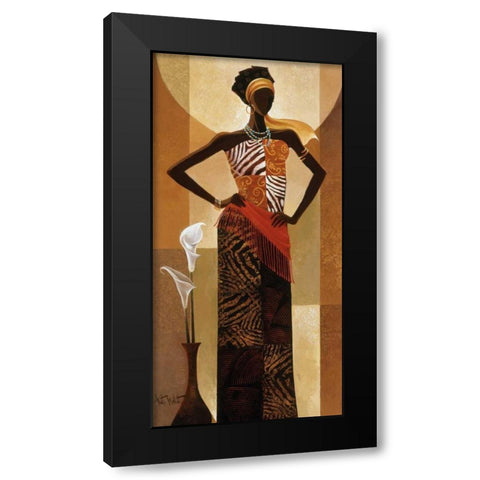 Amira Black Modern Wood Framed Art Print with Double Matting by Mallett, Keith