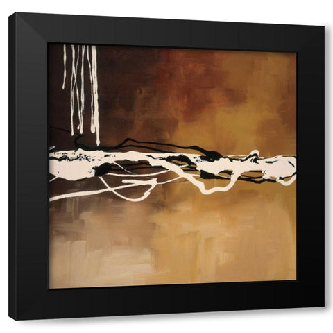 Copper Concerto I Black Modern Wood Framed Art Print with Double Matting by Maitland, Laurie