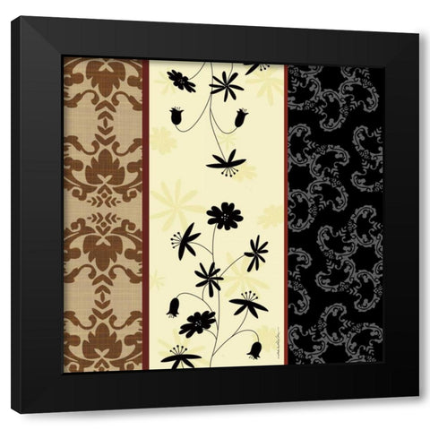 Baroque I Black Modern Wood Framed Art Print with Double Matting by Ahava