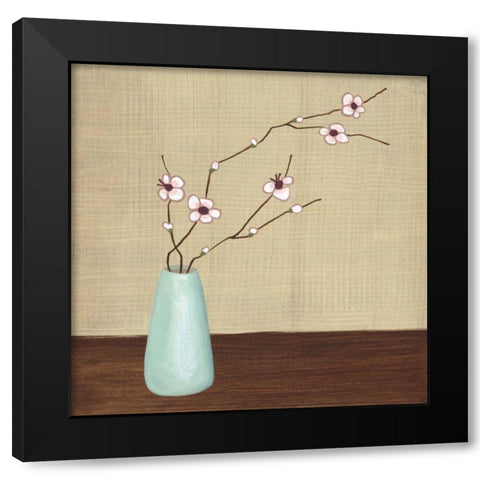 Springtime Blush I Black Modern Wood Framed Art Print with Double Matting by Anderson-Tapp, Jocelyne