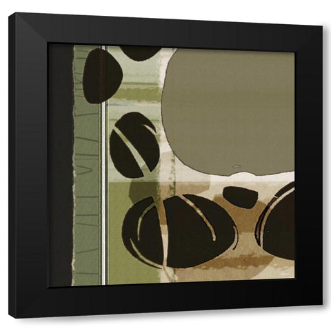 Skipping Stones I Black Modern Wood Framed Art Print with Double Matting by NOAH