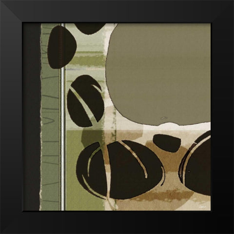 Skipping Stones I Black Modern Wood Framed Art Print by NOAH