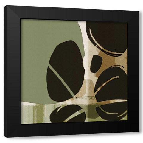 Skipping Stones II Black Modern Wood Framed Art Print with Double Matting by NOAH