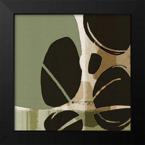 Skipping Stones II Black Modern Wood Framed Art Print by NOAH