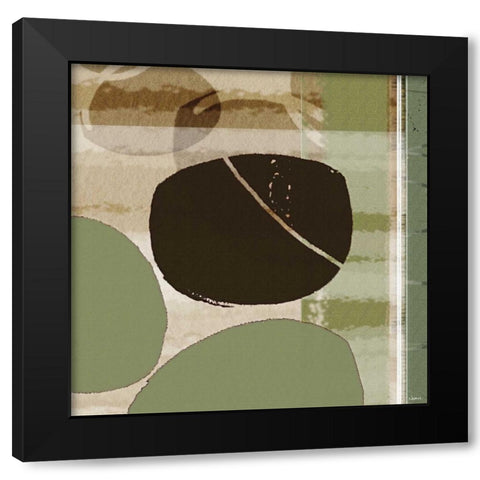 Skipping Stones III Black Modern Wood Framed Art Print with Double Matting by NOAH