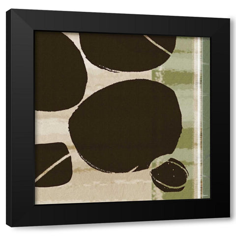 Skipping Stones IV Black Modern Wood Framed Art Print with Double Matting by NOAH