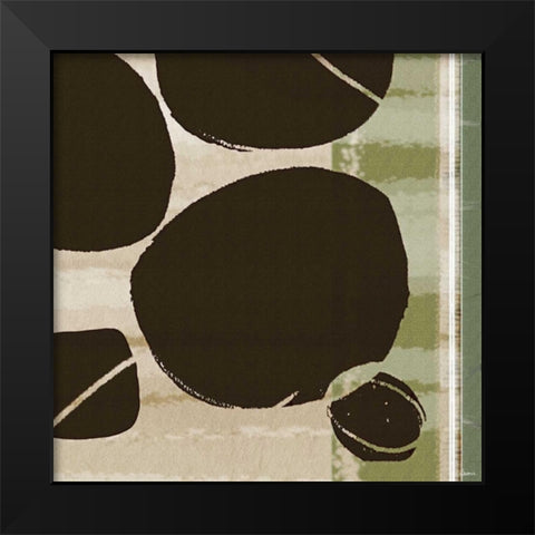 Skipping Stones IV Black Modern Wood Framed Art Print by NOAH