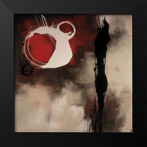 Resonance in Red Black Modern Wood Framed Art Print by Maitland, Laurie