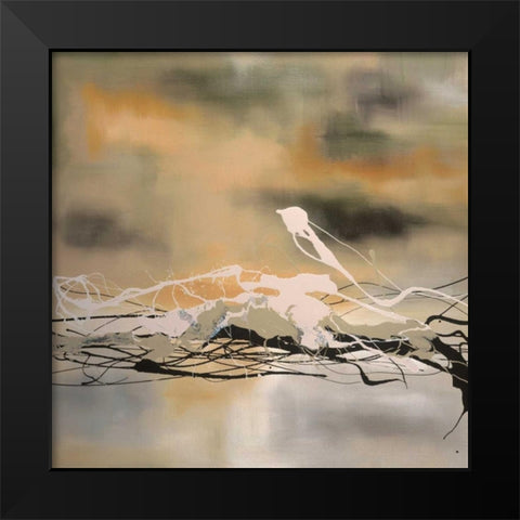 Secret Garden Black Modern Wood Framed Art Print by Maitland, Laurie
