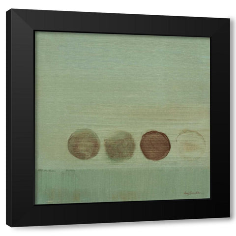 Aqua Drops I Black Modern Wood Framed Art Print with Double Matting by Parker, Karen Lorena