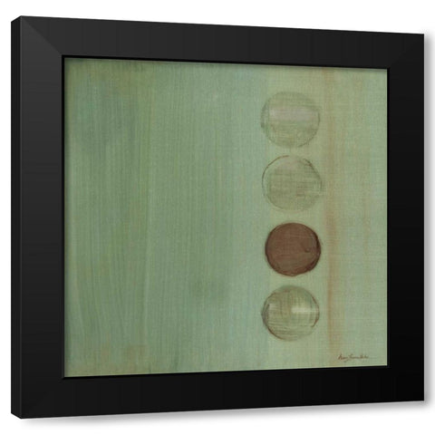 Aqua Drops II Black Modern Wood Framed Art Print with Double Matting by Parker, Karen Lorena