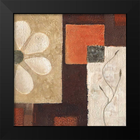 Flower Power I Black Modern Wood Framed Art Print by Salemink-Roos, Ursula