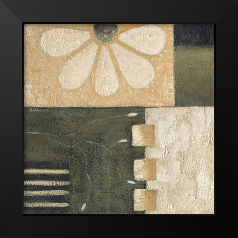 Flower Power II Black Modern Wood Framed Art Print by Salemink-Roos, Ursula