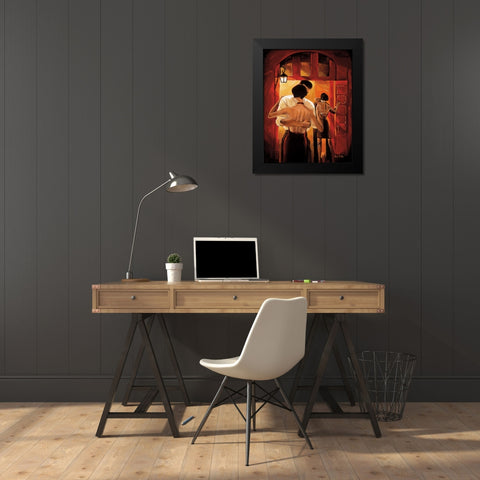 Tango Shop I Black Modern Wood Framed Art Print by Biddle, Trish