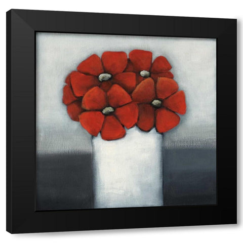 Loves Me Black Modern Wood Framed Art Print by Alves, Helena