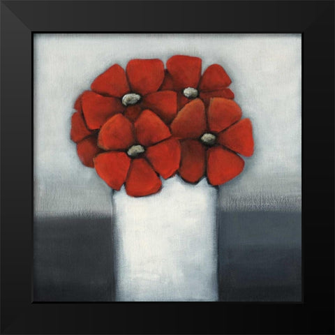 Loves Me Black Modern Wood Framed Art Print by Alves, Helena
