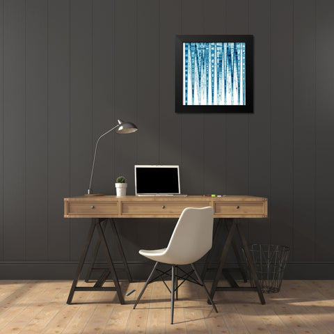 Icicles Black Modern Wood Framed Art Print by Butler, Jane-Ann