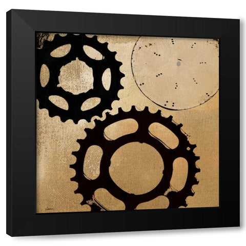 Sprockets I Black Modern Wood Framed Art Print with Double Matting by NOAH