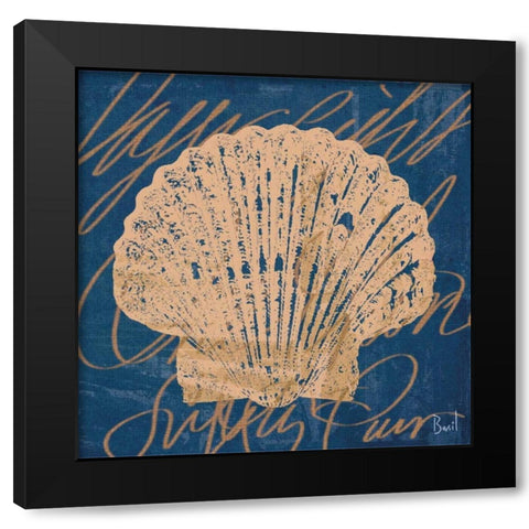 By the Seashore I Black Modern Wood Framed Art Print by Basil, Jason