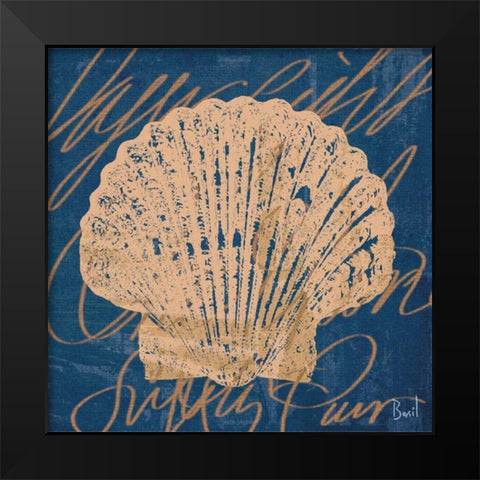 By the Seashore I Black Modern Wood Framed Art Print by Basil, Jason