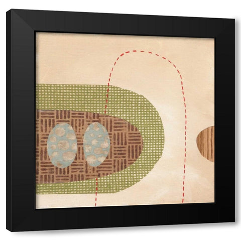 Lump Black Modern Wood Framed Art Print with Double Matting by Codo, Ella