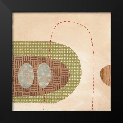 Lump Black Modern Wood Framed Art Print by Codo, Ella