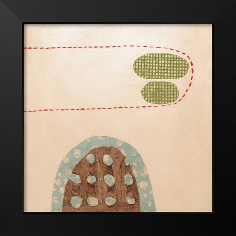 Bump Black Modern Wood Framed Art Print by Codo, Ella