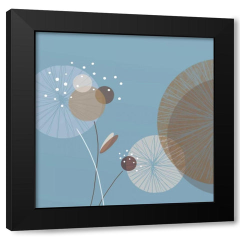 Blue Breeze II Black Modern Wood Framed Art Print by Mitchell, Christina