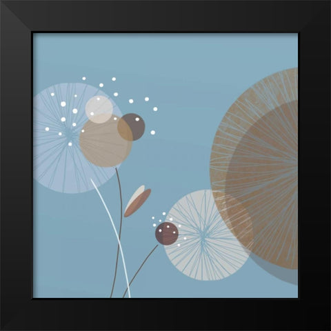 Blue Breeze II Black Modern Wood Framed Art Print by Mitchell, Christina