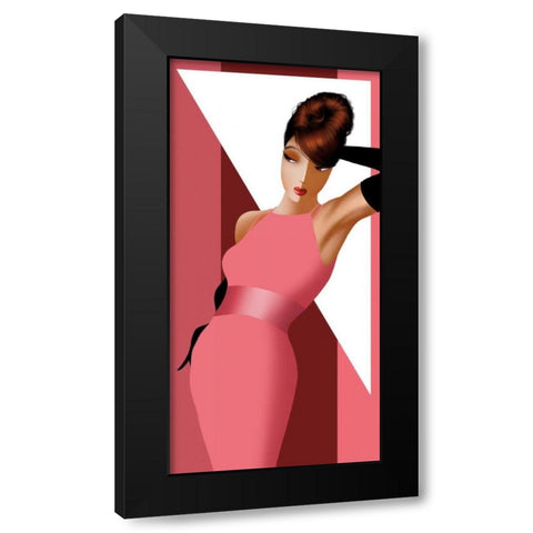 Alexandra Posing Black Modern Wood Framed Art Print with Double Matting by Bravo, Jordan