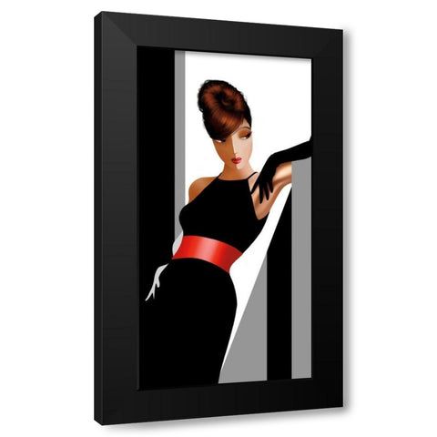 Sharon in Grays Black Modern Wood Framed Art Print with Double Matting by Bravo, Jordan