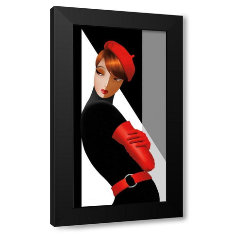 Natasha in Shadows Black Modern Wood Framed Art Print by Bravo, Jordan