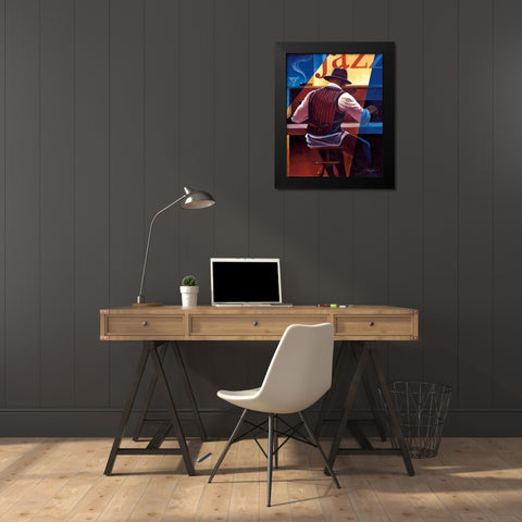 Ragtime Black Modern Wood Framed Art Print by Mallett, Keith