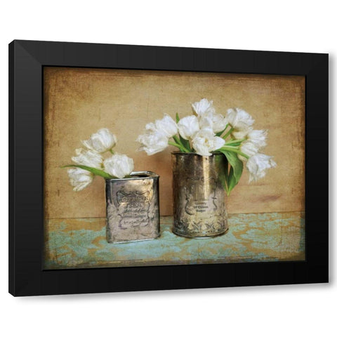 Vintage Tulips I Black Modern Wood Framed Art Print by Atria, Cristin