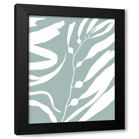 Seagrass II Black Modern Wood Framed Art Print with Double Matting by Berg, Sabine