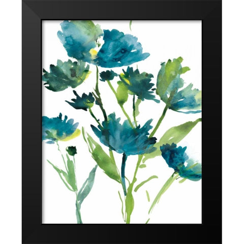 Blueberry Blooms I Black Modern Wood Framed Art Print by Meyers, Rebecca