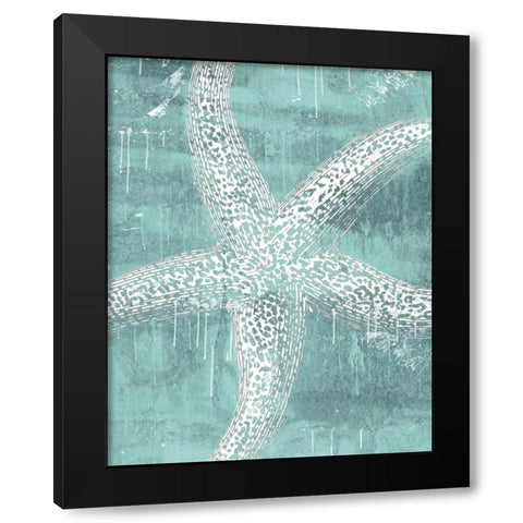 Ocean Tokens I Black Modern Wood Framed Art Print with Double Matting by Sabine Berg
