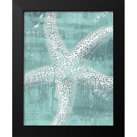 Ocean Tokens I Black Modern Wood Framed Art Print by Sabine Berg