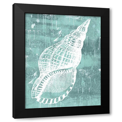 Ocean Tokens II Black Modern Wood Framed Art Print with Double Matting by Sabine Berg