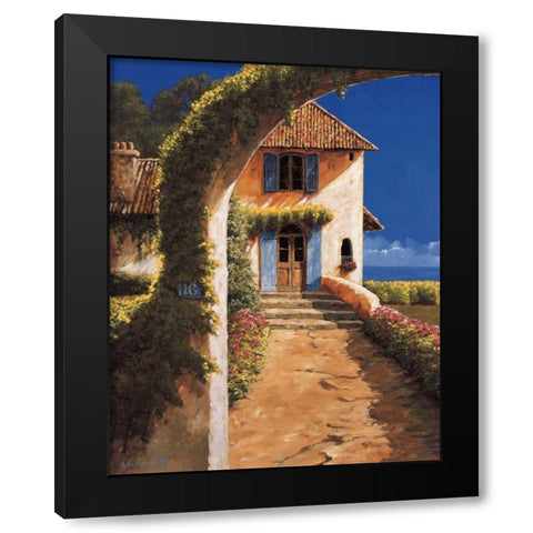 Welcoming Black Modern Wood Framed Art Print with Double Matting by Archambault, Gilles