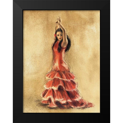 Flamenco Dancer I Black Modern Wood Framed Art Print by Gold, Caroline