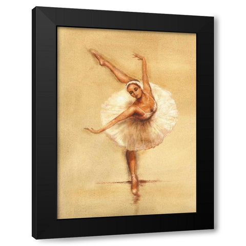 Ballerina I Black Modern Wood Framed Art Print with Double Matting by Gold, Caroline