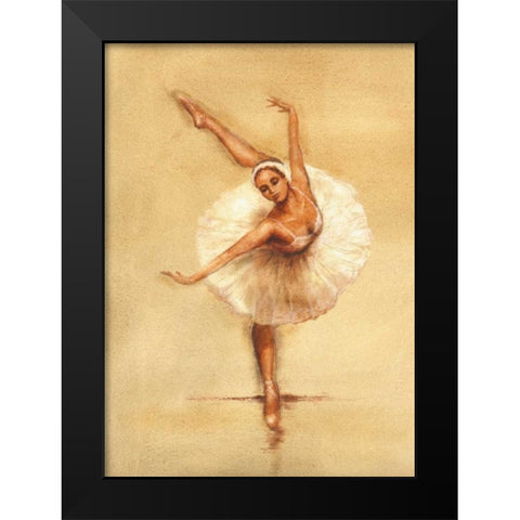 Ballerina I Black Modern Wood Framed Art Print by Gold, Caroline