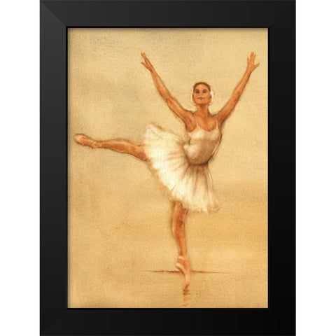 Ballerina II Black Modern Wood Framed Art Print by Gold, Caroline