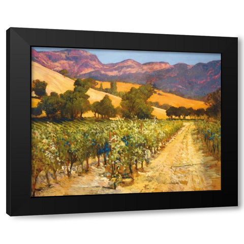 Wine Country Black Modern Wood Framed Art Print by Craig, Philip