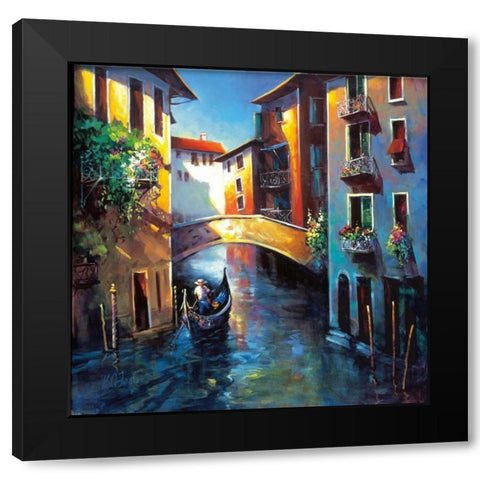 Daybreak in Venice Black Modern Wood Framed Art Print by OToole, Nancy