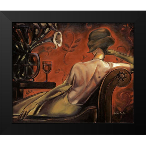 Bordeaux Lounge Black Modern Wood Framed Art Print by Biddle, Trish