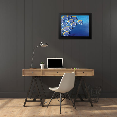 Serenely Beautifully Black Modern Wood Framed Art Print by Siddle, Keith