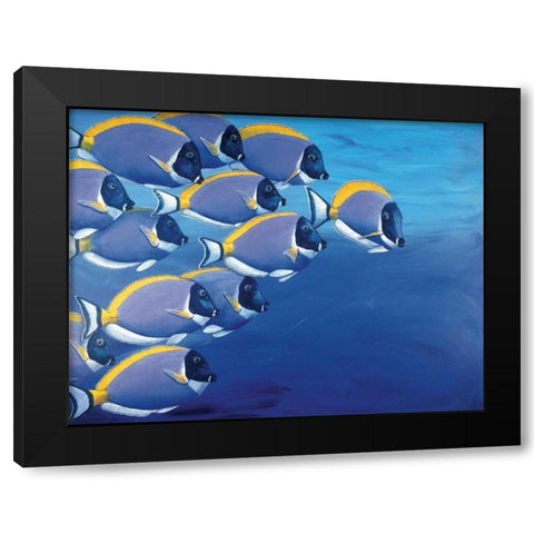 Serenely Beautifully Black Modern Wood Framed Art Print by Siddle, Keith